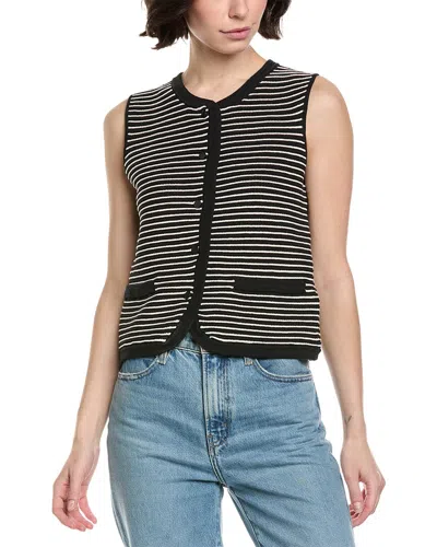 Rag & Bone Vivi Stripe Vest In Black