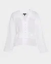 Rag & Bone Viviana Button-front Ramie Blouse In White