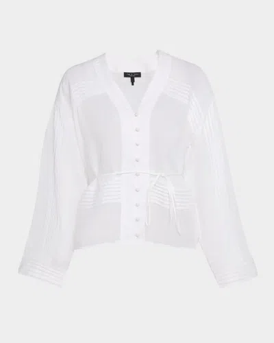 Rag & Bone Viviana Button-front Ramie Blouse