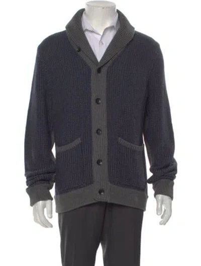 Pre-owned Rag & Bone V-neck Long Sleeve Cardigan In Gray
