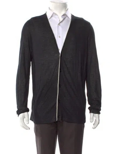 Pre-owned Rag & Bone V-neck Long Sleeve Cardigan In Gray