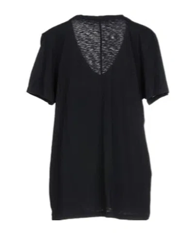Rag & Bone V-neck Short-sleeved T-shirt In Black
