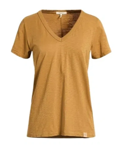 Rag & Bone V-collar Short-sleeved T-shirt In Brown
