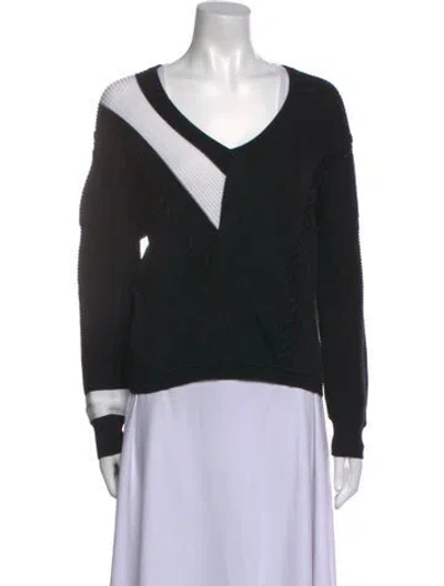 Pre-owned Rag & Bone V-neck Sweater In Black
