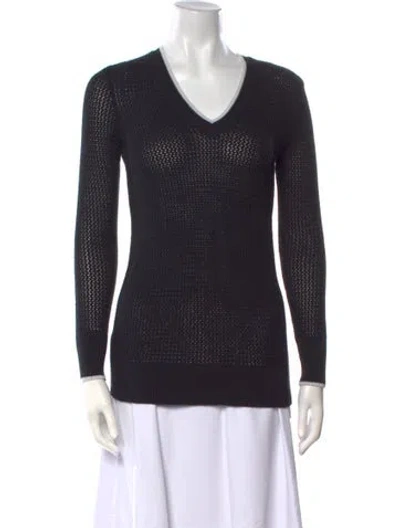 Pre-owned Rag & Bone V-neck Sweater In Black