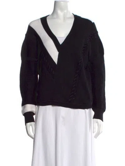 Pre-owned Rag & Bone V-neck Sweater In Black