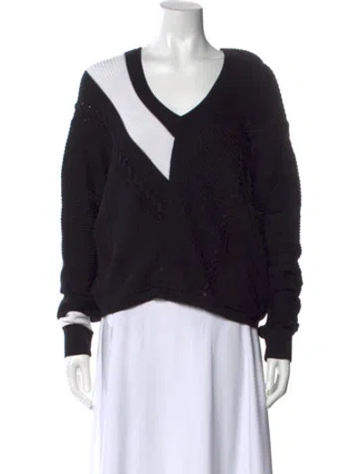 Pre-owned Rag & Bone V-neck Sweater In Black