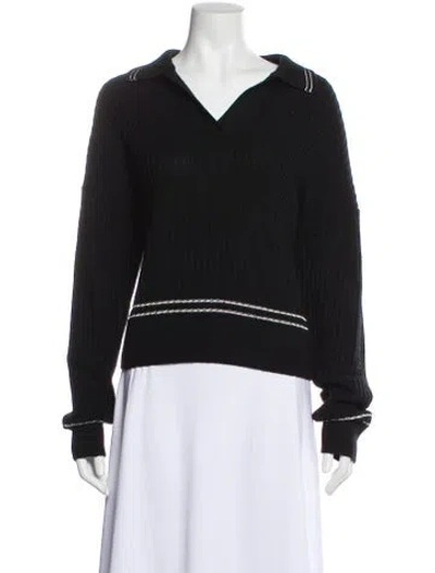 Pre-owned Rag & Bone V-neck Sweater In Black