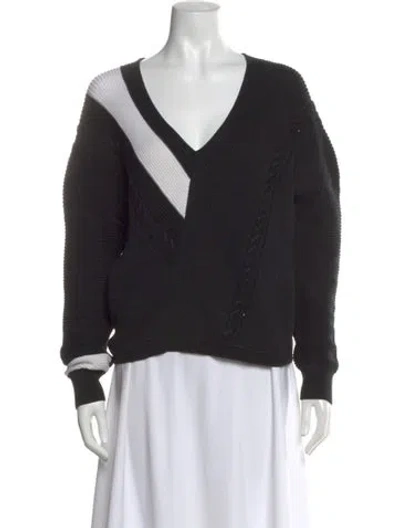 Pre-owned Rag & Bone V-neck Sweater In Black