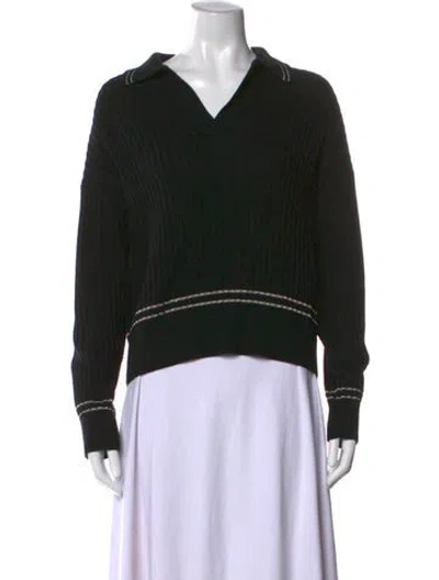 Pre-owned Rag & Bone V-neck Sweater In Black