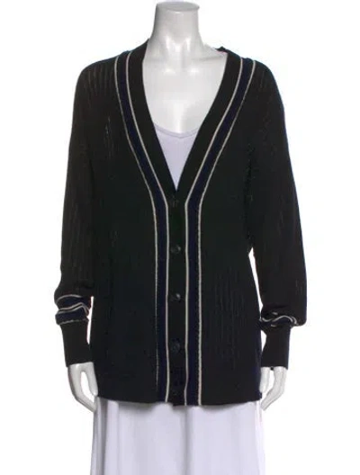 Pre-owned Rag & Bone V-neck Sweater In Black