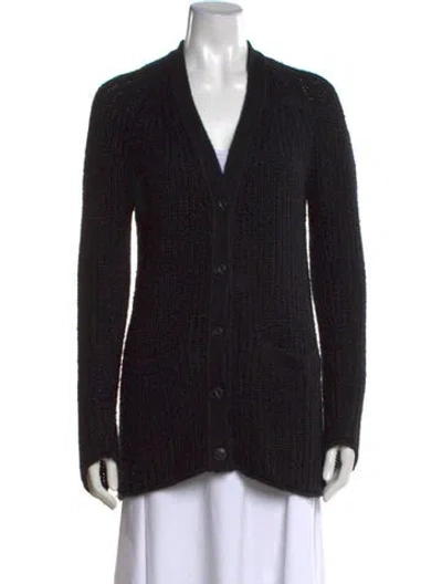 Pre-owned Rag & Bone V-neck Sweater In Black