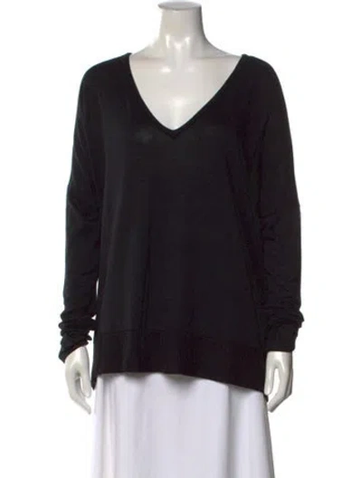 Pre-owned Rag & Bone V-neck Sweater In Black