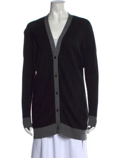 Pre-owned Rag & Bone V-neck Sweater In Black
