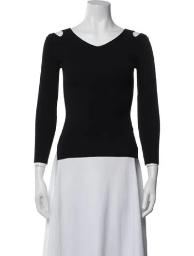 Pre-owned Rag & Bone V-neck Sweater In Black