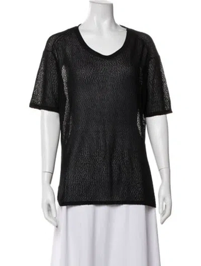Pre-owned Rag & Bone V-neck Sweater In Black/white