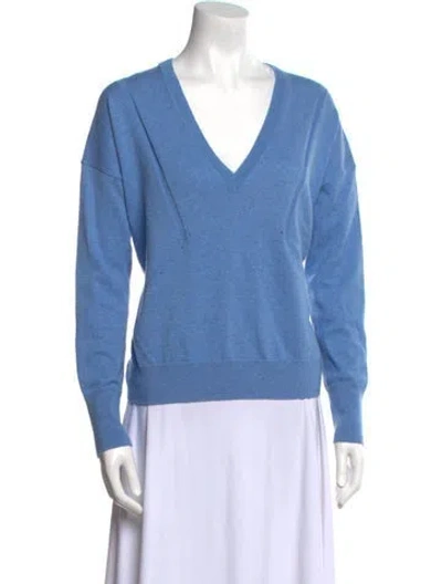 Pre-owned Rag & Bone V-neck Sweater In Blue
