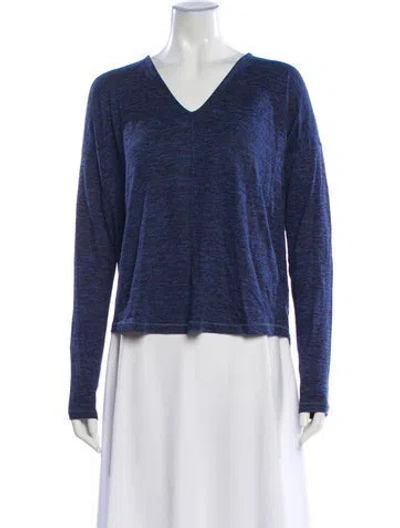 Pre-owned Rag & Bone V-neck Sweater In Blue
