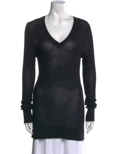 Pre-owned Rag & Bone V-neck Sweater In Blue