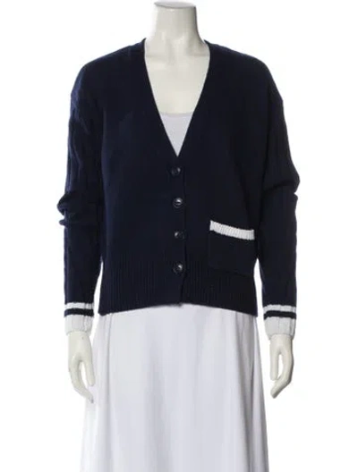Pre-owned Rag & Bone V-neck Sweater In Blue