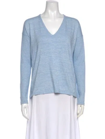 Pre-owned Rag & Bone V-neck Sweater In Blue