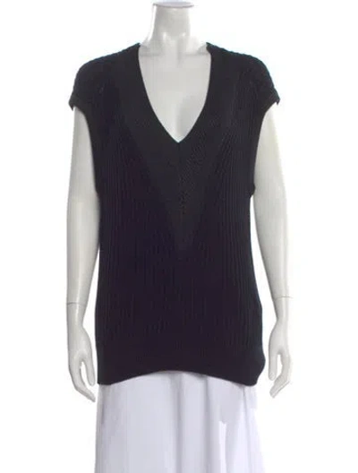 Pre-owned Rag & Bone V-neck Sweater In Blue