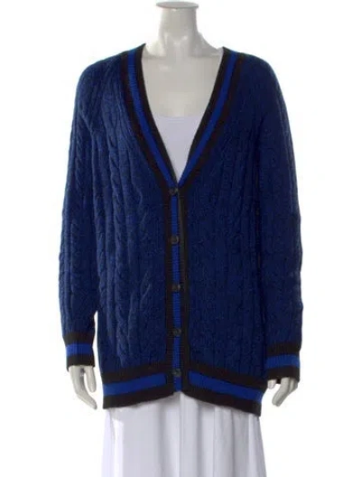 Pre-owned Rag & Bone V-neck Sweater In Blue