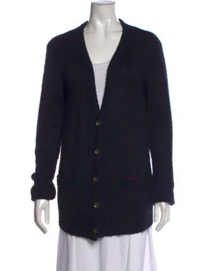 Pre-owned Rag & Bone V-neck Sweater In Blue