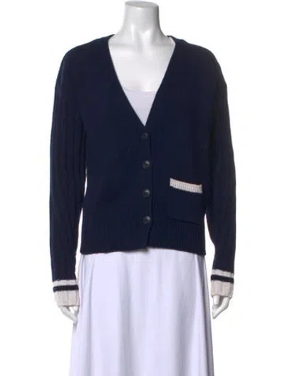 Pre-owned Rag & Bone V-neck Sweater In Blue
