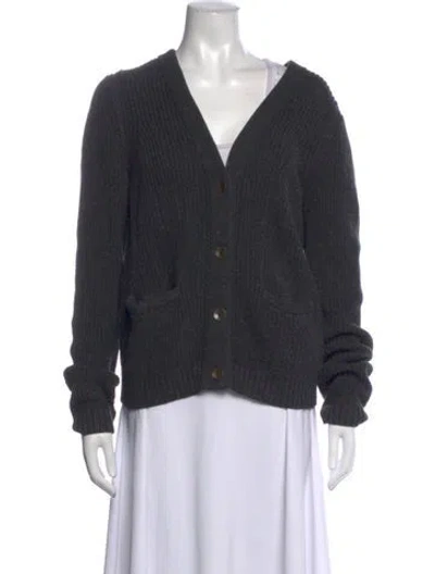 Pre-owned Rag & Bone V-neck Sweater In Blue