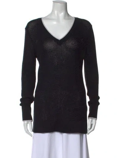 Pre-owned Rag & Bone V-neck Sweater In Blue
