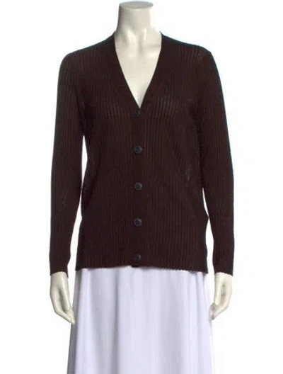 Pre-owned Rag & Bone V-neck Sweater In Brown