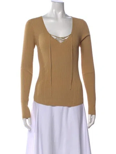 Pre-owned Rag & Bone V-neck Sweater In Brown
