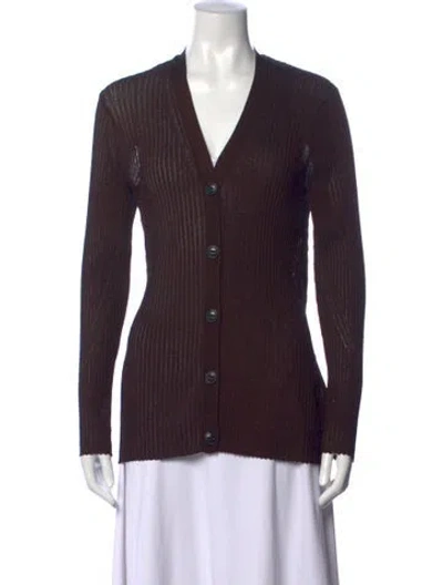 Pre-owned Rag & Bone V-neck Sweater In Brown