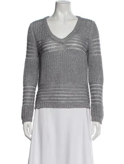 Pre-owned Rag & Bone V-neck Sweater In Gray