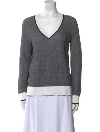 Pre-owned Rag & Bone V-neck Sweater In Gray