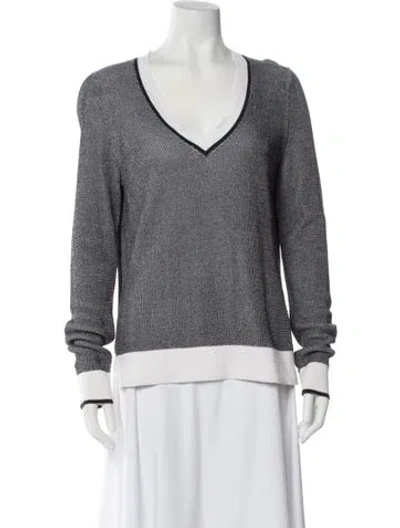 Pre-owned Rag & Bone V-neck Sweater In Gray