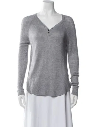 Pre-owned Rag & Bone V-neck Sweater In Gray
