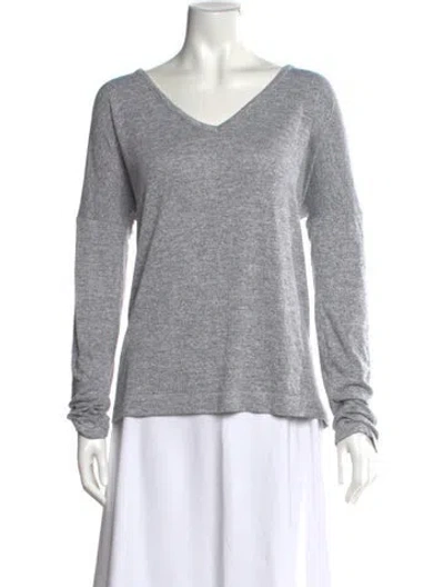 Pre-owned Rag & Bone V-neck Sweater In Gray