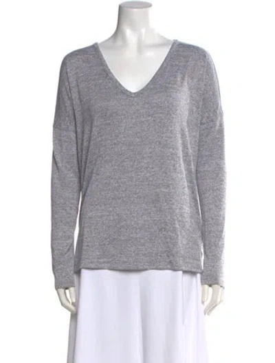 Pre-owned Rag & Bone V-neck Sweater In Gray
