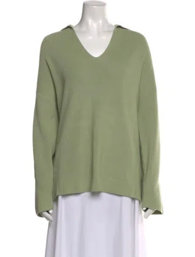Pre-owned Rag & Bone V-neck Sweater In Green
