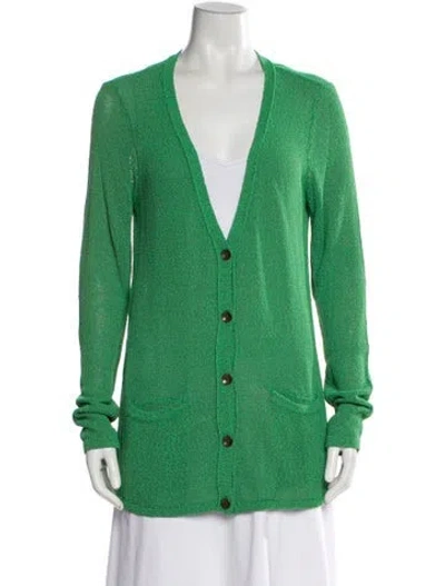 Pre-owned Rag & Bone V-neck Sweater In Green