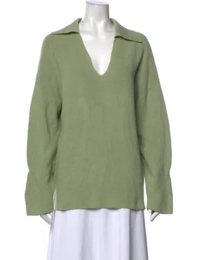 Pre-owned Rag & Bone V-neck Sweater In Green