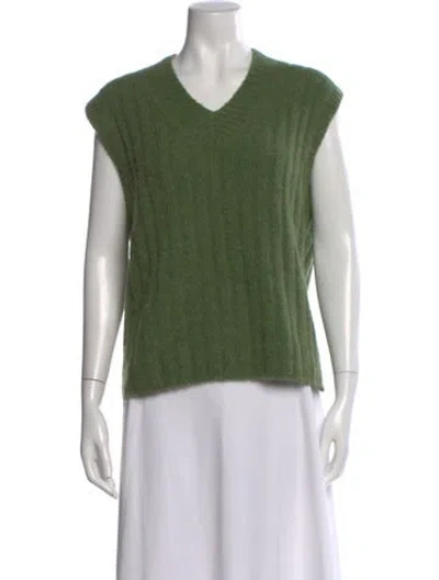 Pre-owned Rag & Bone V-neck Sweater In Green