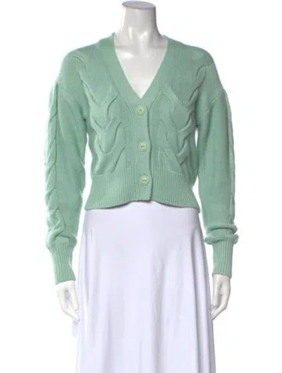 Pre-owned Rag & Bone V-neck Sweater In Green
