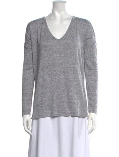Pre-owned Rag & Bone V-neck Sweater In Grey