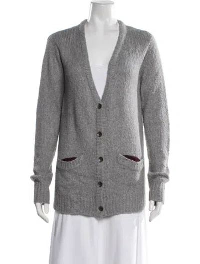 Pre-owned Rag & Bone V-neck Sweater In Grey