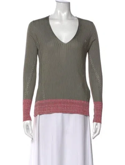 Pre-owned Rag & Bone V-neck Sweater In Multi