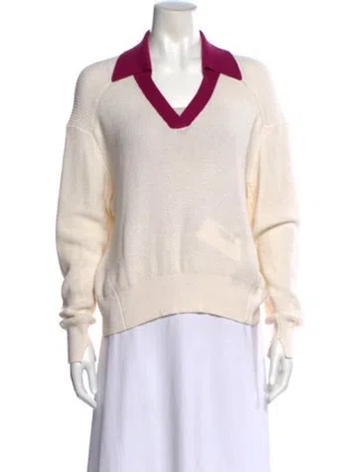 Pre-owned Rag & Bone V-neck Sweater In Neutral