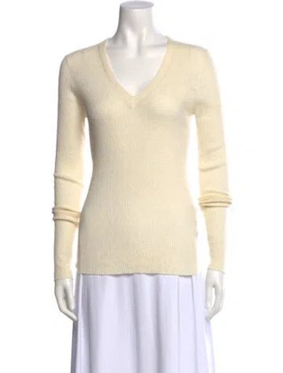 Pre-owned Rag & Bone V-neck Sweater In Neutral